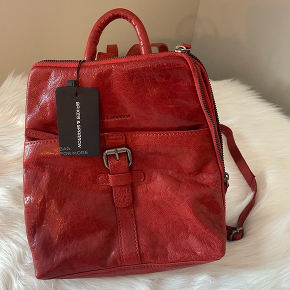 Spikes & Sparrow Leather Backpack (NEW) - Picture 8 of 12